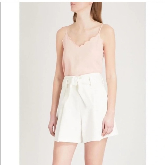 Maje Light Pink Scalloped 100% Silk Tank Top Size 1 US Small - Picture 8 of 8